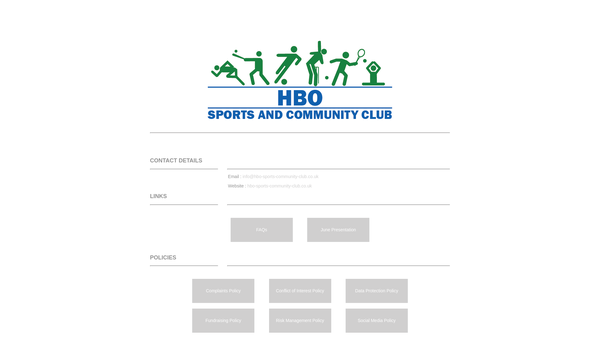 Screenshot of the Hbo Sports And Community Club Limited website