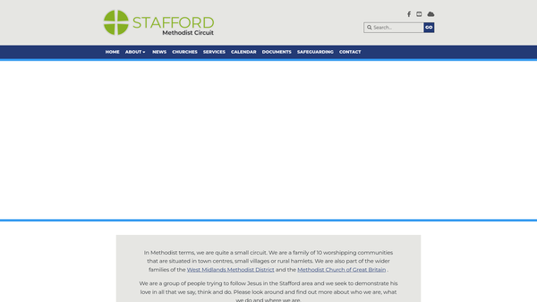 Screenshot of the Stafford Methodist Circuit website