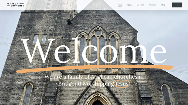 Screenshot of the Ministry Area Penybont ar Ogwr website
