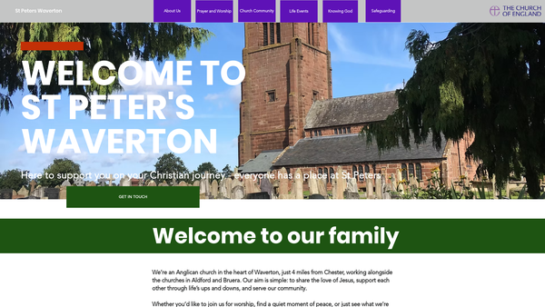 Screenshot of the The Parochial Church Council Of The Ecclesiastical Parish Of Waverton website