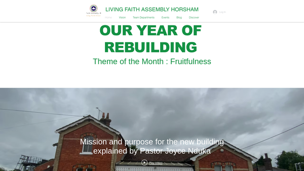 Screenshot of the Redeemed Christian Church Of God - Living Faith Assembly Horsham website