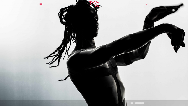 Screenshot of the Tavaziva Dance website