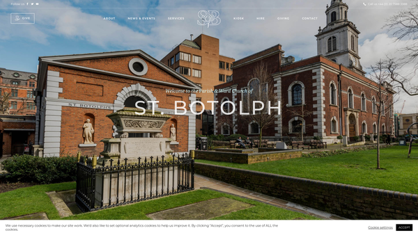 Screenshot of the The Parochial Church Council Of The Ecclesiastical Parish Of St Botolph-Without-Bishopsgate website