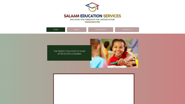 Screenshot of the Salaam Education Services website