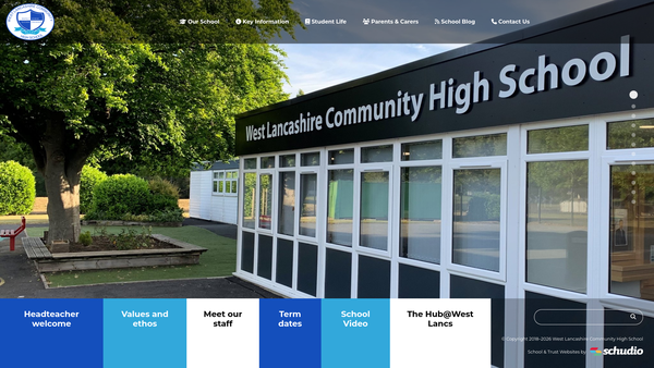 Screenshot of the Parents, Teachers And Family Of West Lancs Community High website