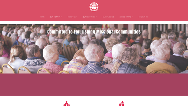 Screenshot of the Yorkshire North And East District Of The Methodist Church website