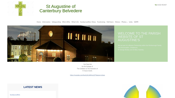 Screenshot of the The Parochial Church Council Of The Ecclesiastical Parish Of St Augustine Belvedere website