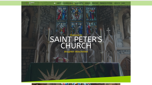 Screenshot of the The Parochial Church Council Of The Ecclesiastical Parish Of St. Peter's Church Boughton Monchelsea website