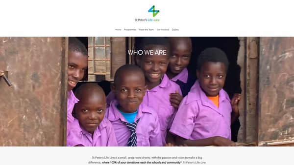 Screenshot of the St Peter's Life-Line website