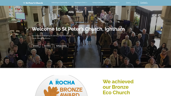 Screenshot of the The Parochial Church Council Of The Ecclesiastical Parish Of St Peter, Ightham website