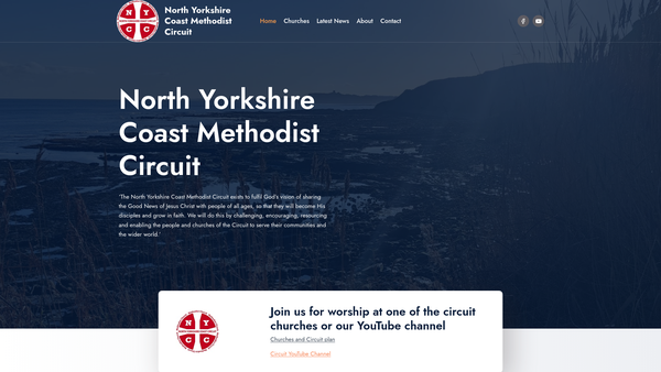Screenshot of the North Yorkshire Coast Methodist Circuit website