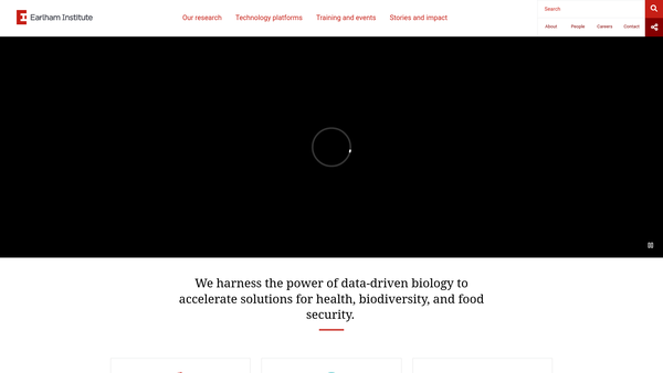 Screenshot of the Earlham Institute website