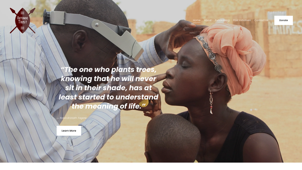 Screenshot of the Rutendo Trust website