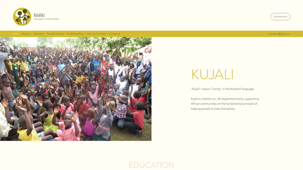 Screenshot of the Kujali website