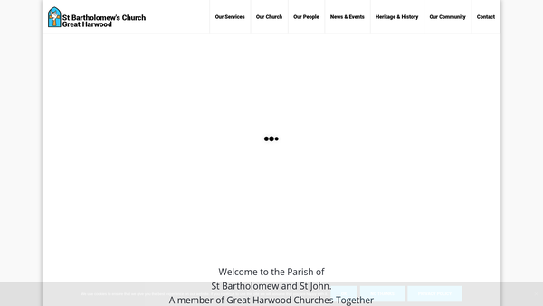 Screenshot of the The Parochial Church Council Of The Ecclesiastical Parish Of Great Harwood, St Bartholomew And St John website