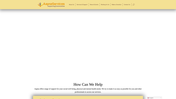 Screenshot of the Aapna Services Limited website