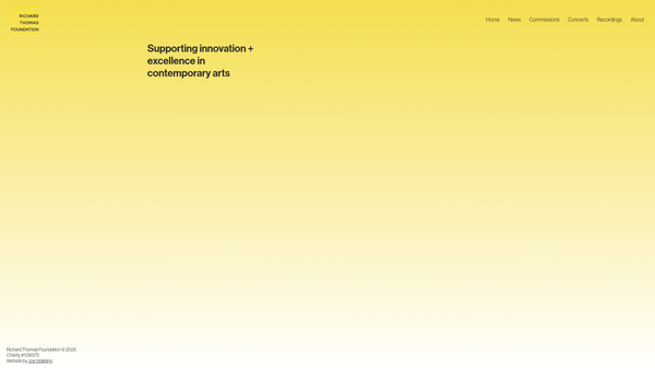 Screenshot of the The Richard Thomas Foundation website