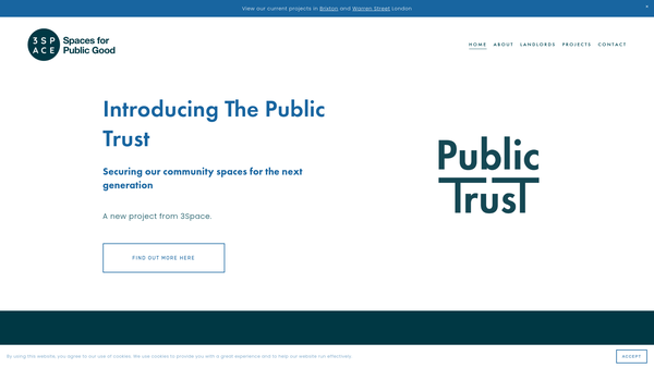 Screenshot of the 3space website