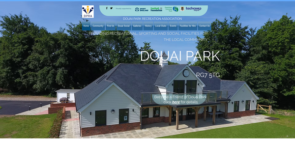 Screenshot of the Douai Park Recreation Association website