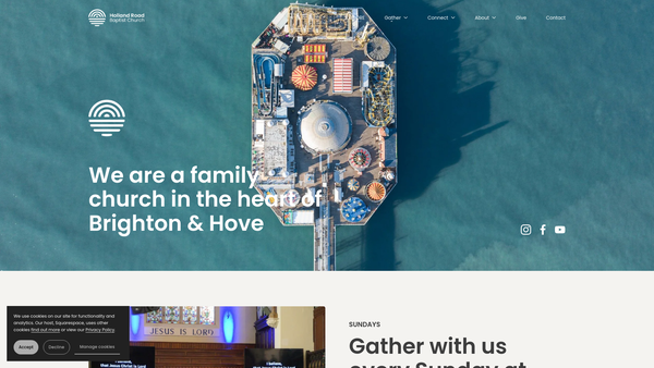 Screenshot of the Holland Road Baptist Church Trust website