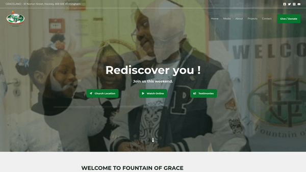 Screenshot of the Lf Foundation website