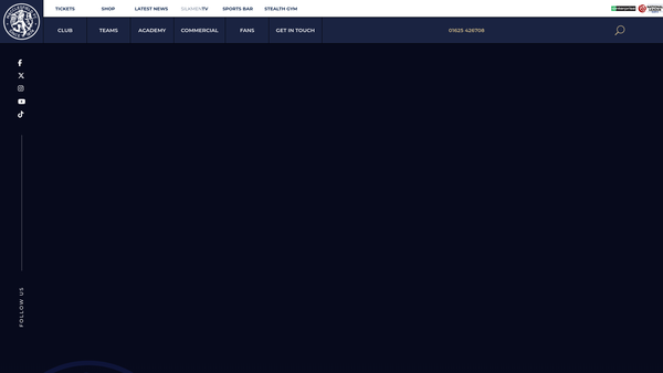 Screenshot of the Macclesfield FC Community Sports Trust Ltd website