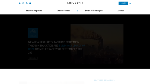 Screenshot of the Since 9/11 website