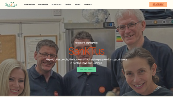 Screenshot of the Sanktus website