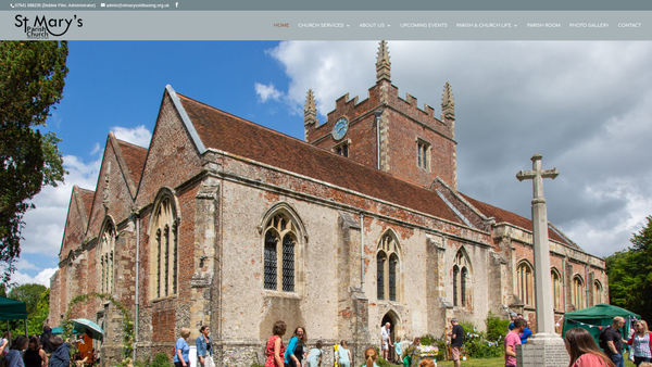 Screenshot of the The Parochial Church Council Of The Ecclesiastical Parish Of Old Basing And Lychpit website