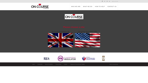 Screenshot of the On Course Foundation website