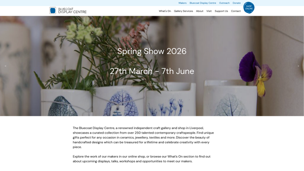 Screenshot of the Bluecoat Display Centre website