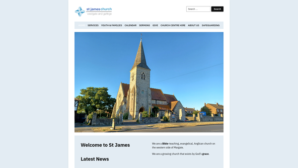 Screenshot of the The Parochial Church Council Of The Ecclesiastical Parish Of St James Westgate And Garlinge website