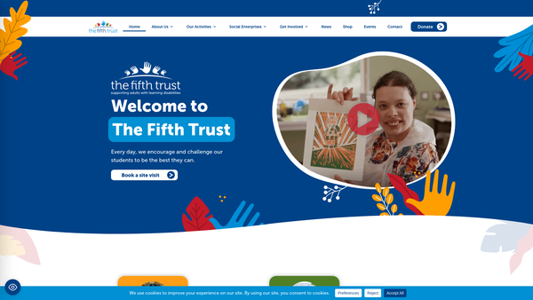 Screenshot of the The Fifth Trust website