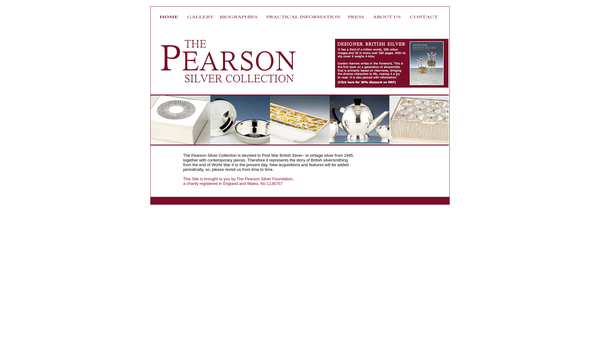 Screenshot of the The Pearson Silver Foundation website