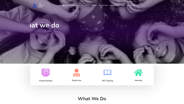 Screenshot of the The Knightly Trust website