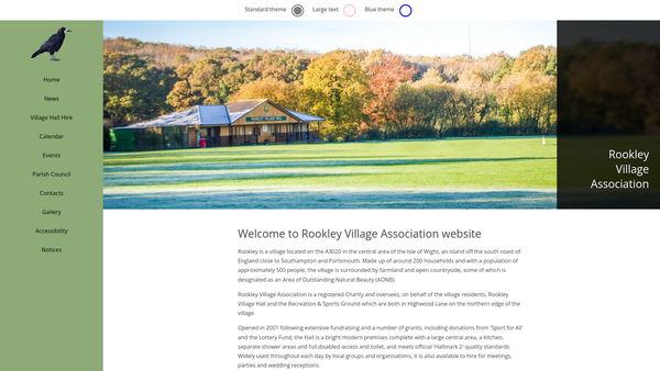 Screenshot of the Rookley Village Association website