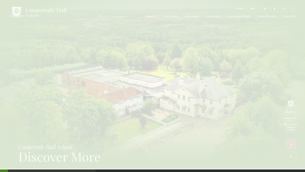 Screenshot of the Friends Of Coopersale Hall School website