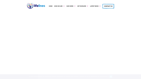 Screenshot of the Lifelines International Fund For Education website