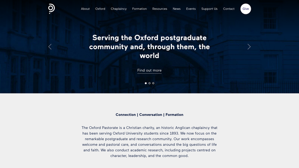 Screenshot of the The Oxford Evangelical Pastorate website