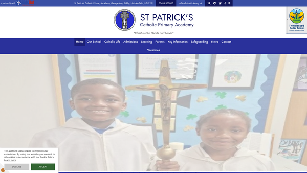 Screenshot of the Friends Of St Patricks School website