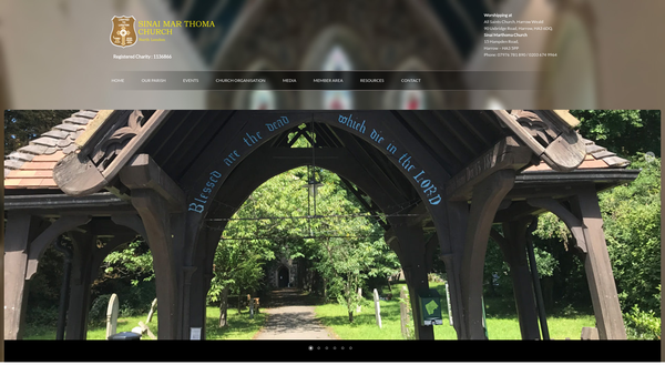 Screenshot of the Sinai Mar Thoma Church North London website