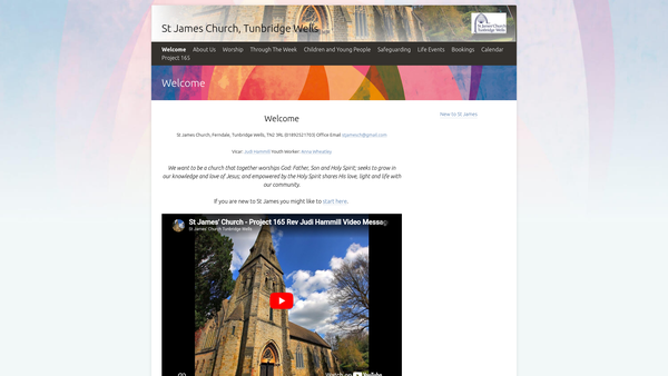 Screenshot of the The Parochial Church Council Of The Ecclesiastical Parish Of St James, Tunbridge Wells website