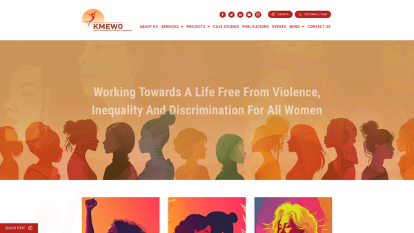 Screenshot of the Kurdish And Middle Eastern Women's Organisation Limited website
