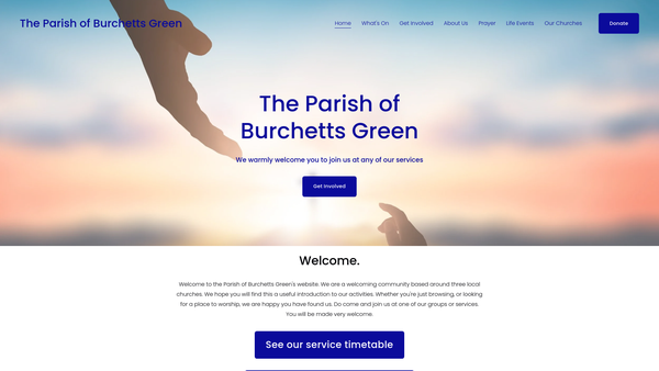 Screenshot of the The Parochial Church Council Of The Ecclesiastical Parish Of Burchetts Green website
