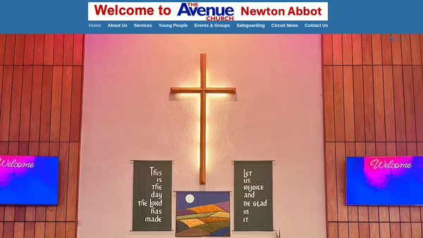 Screenshot of the The Avenue Church website