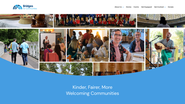 Screenshot of the Bridges For Communities website
