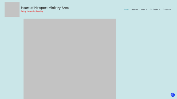 Screenshot of the Heart of Newport Ministry Area website