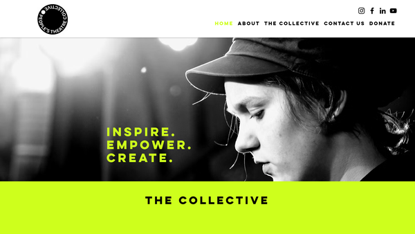 Screenshot of the People's Theatre Collective Ltd website