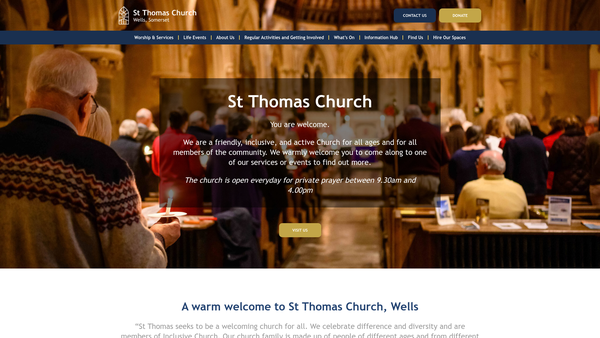 Screenshot of the The Parochial Church Council Of The Ecclesiastical Parish Of St Thomas Wells With The Horringtons website