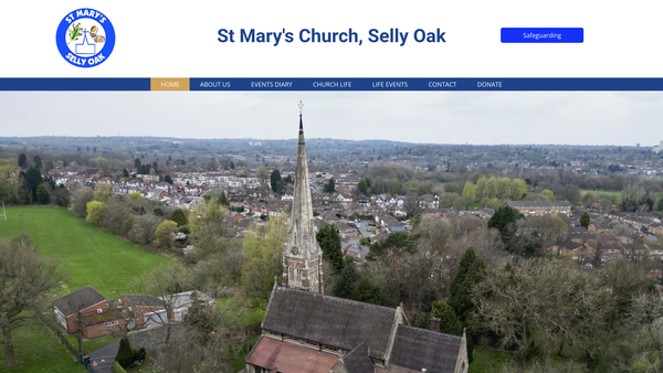 Screenshot of the The Parochial Church Council Of The Ecclesiastical Parish Of St Mary, Selly Oak website